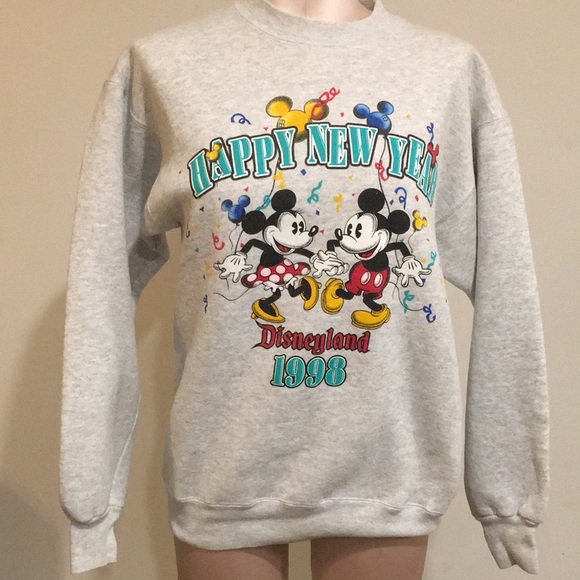 Disneyland 1998 Happy New Year Collectible Sweatshirt Adult Size S/M Like NEW - Picture 1 of 5